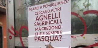 Manifesti choc a Pomigliano di Sgarbi con la testa mozzata