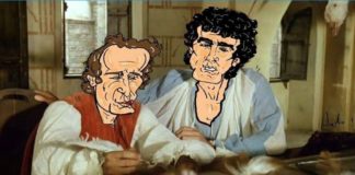 San Giorgio a Cremano: panchine dipinte con le vignette dei film di Troisi