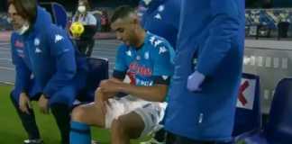 Calcio Napoli, incubo Ghoulam: è rottura del crociato
