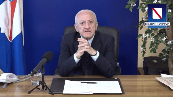 L’orgoglio di De Luca: “Campania prima regione d’Italia nei risultati anti Covid 19” (VIDEO)