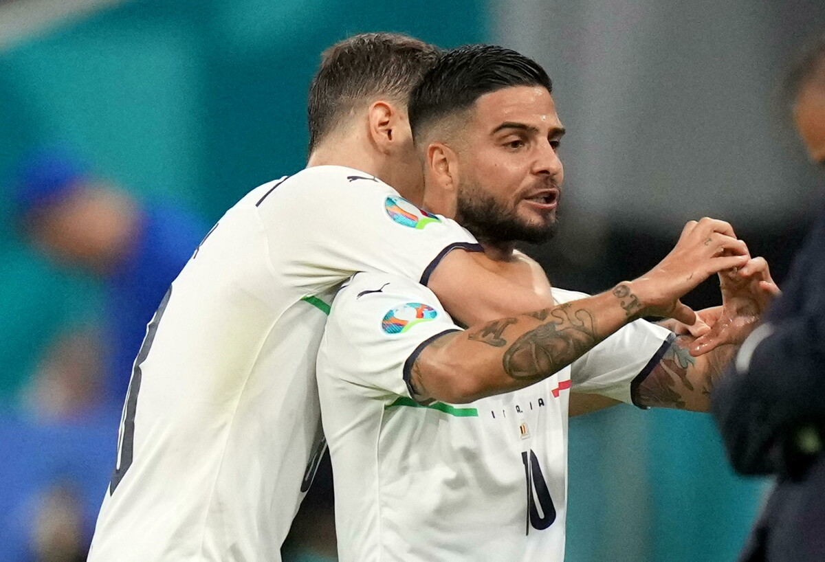 Italia-Argentina, Insigne ko per stiramento al polpaccio