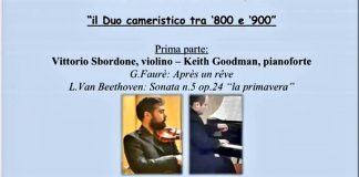 Lucia Veneziani e Davide Valluzzi in un recital pianistico alla Sala Cordium di Napoli