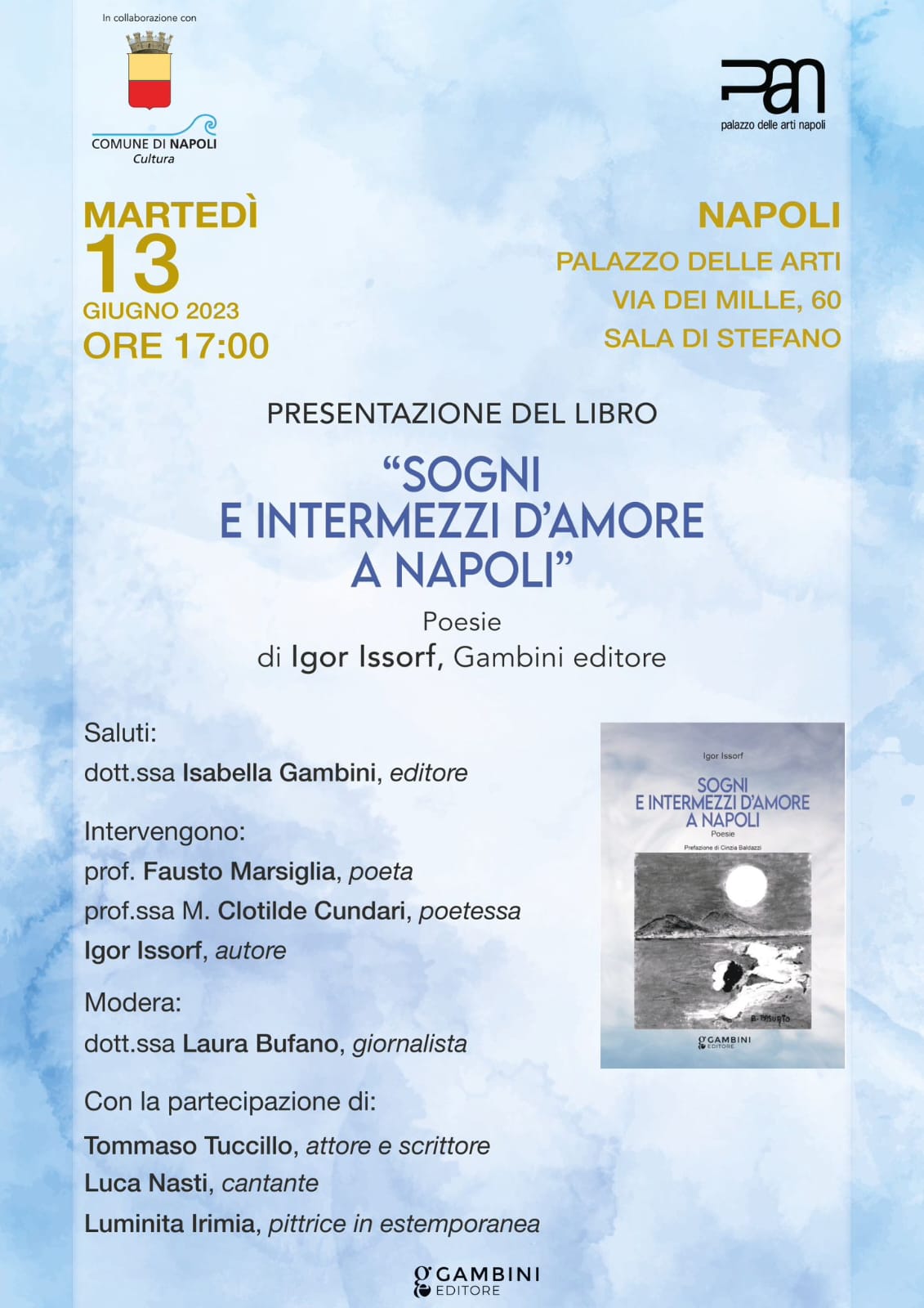 Al Pan di Napoli la presentazione della Silloge Poetica di IGOR ISSORF