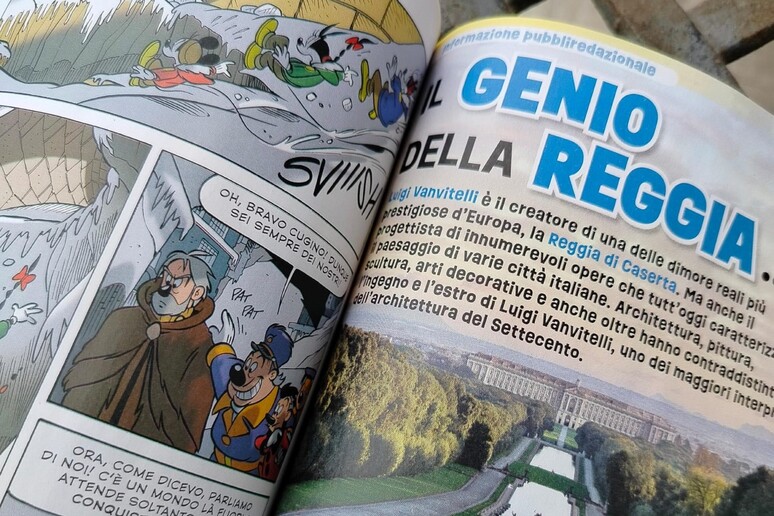 Topolino dedica il numero dell'8 maggio alla Reggia di Caserta