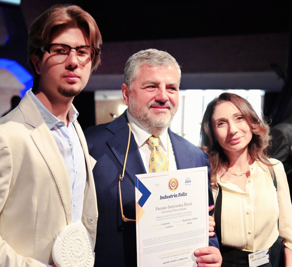 Il Gruppo Tessile Casmik della Campania vince il premio “Industria Felix” 