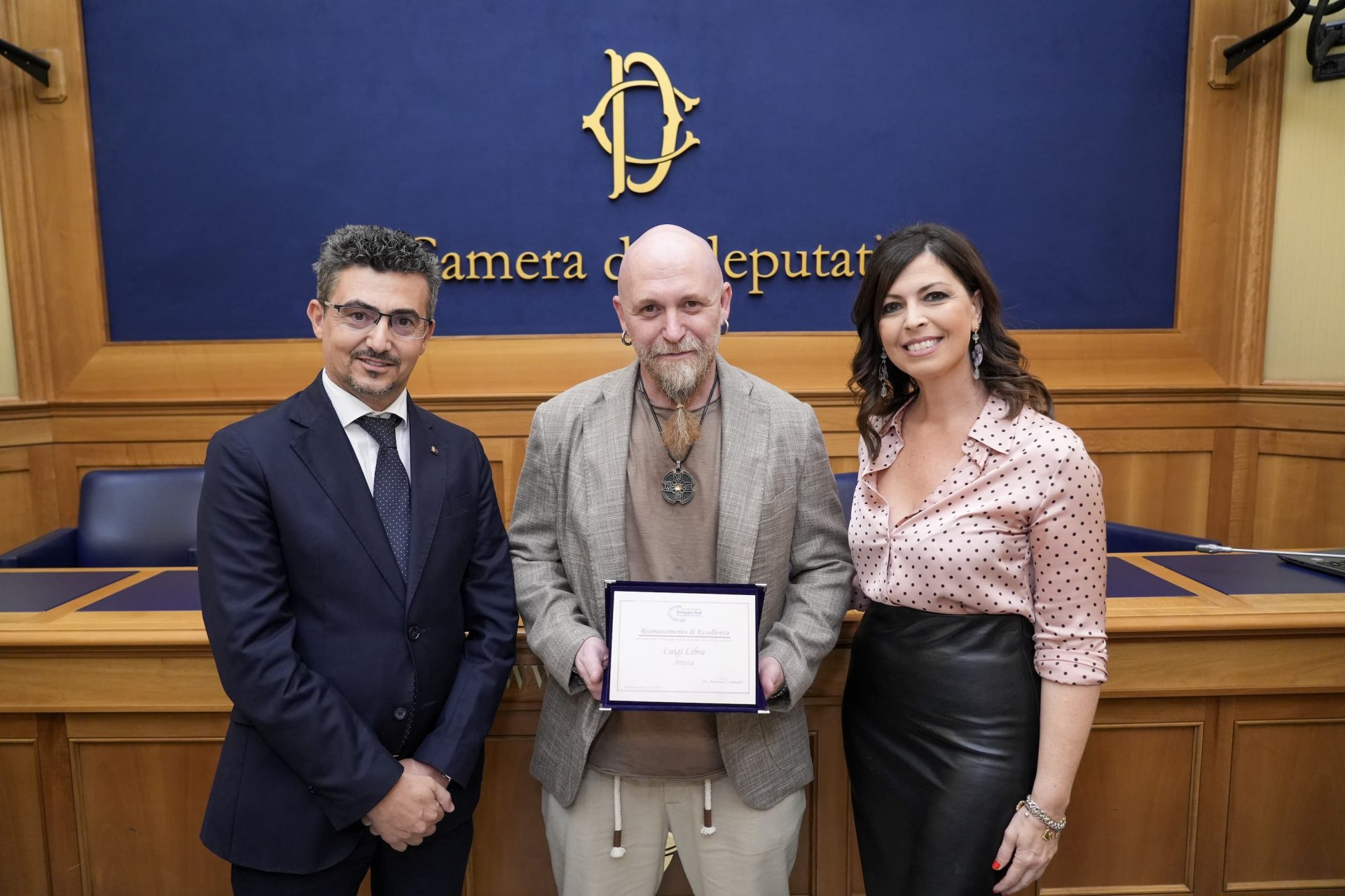 Luigi Libra premiato alla Camera dei Deputati per il suo nuovo singolo Libertà