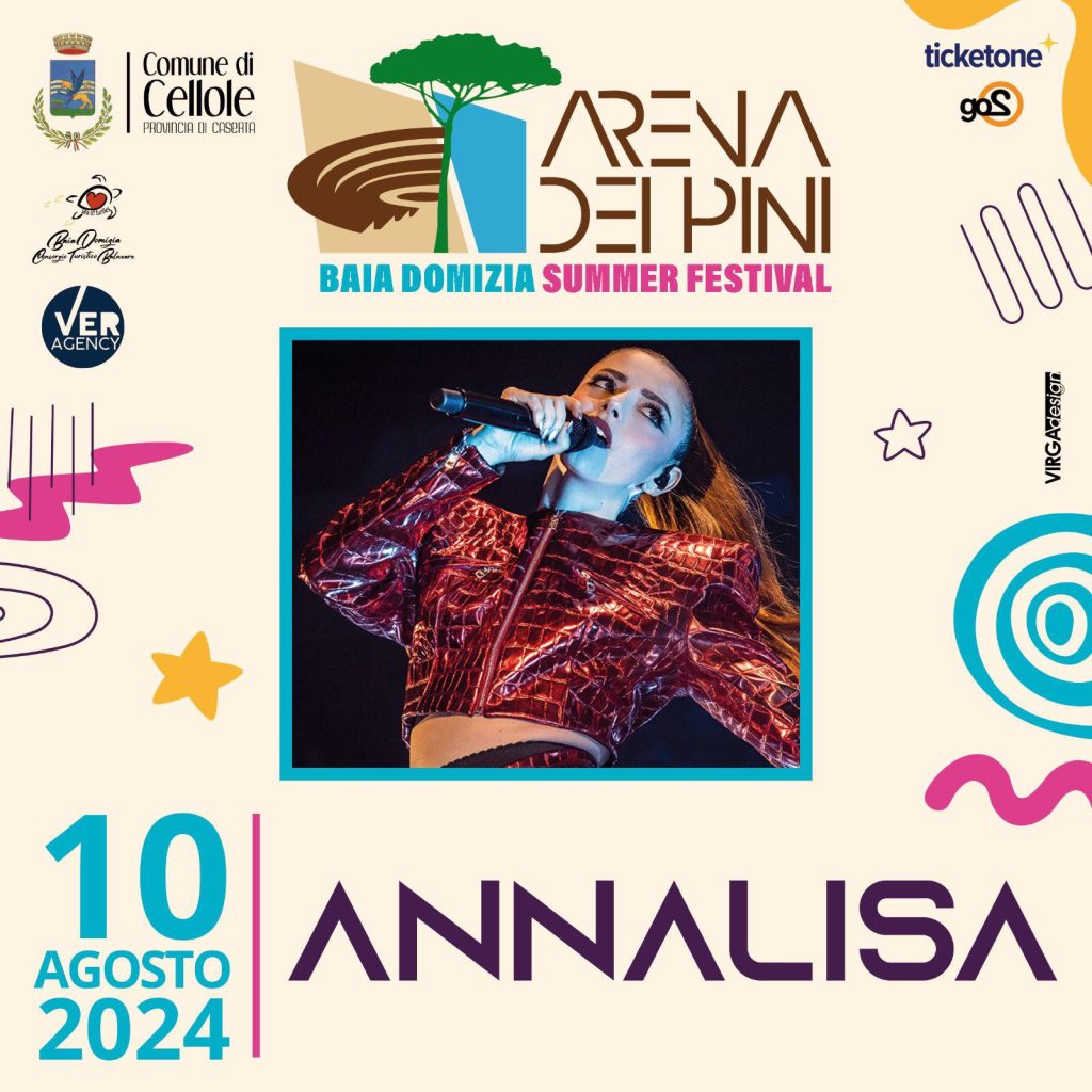 Annalisa: il concerto a Baia Domizia il 10 agosto