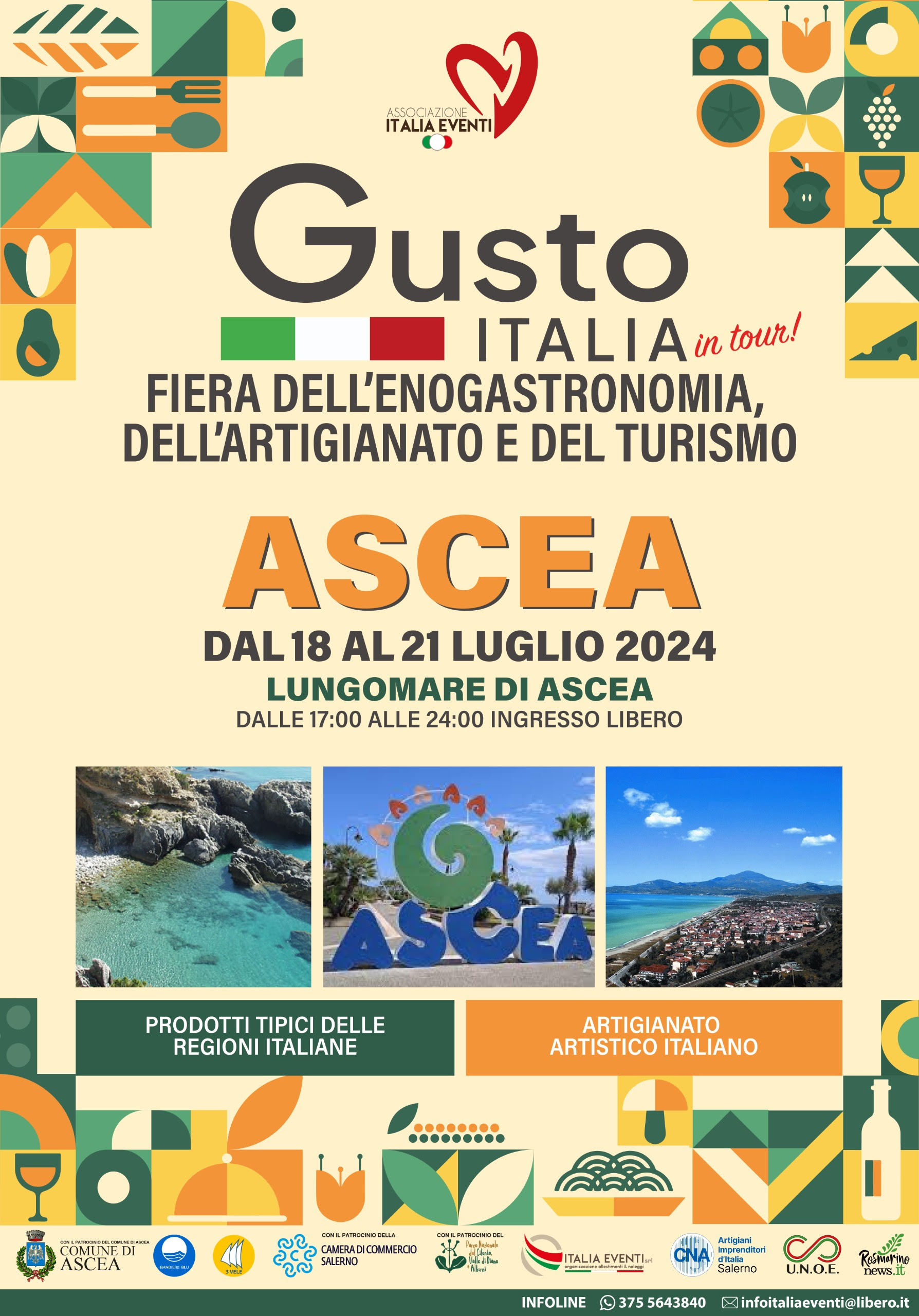 Gusto Italia: prima tappa ad Ascea dal 18 al 21 luglio