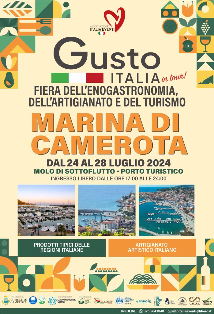 Gusto Italia, tappa a Marina di Camerota dal 24 al 28 luglio