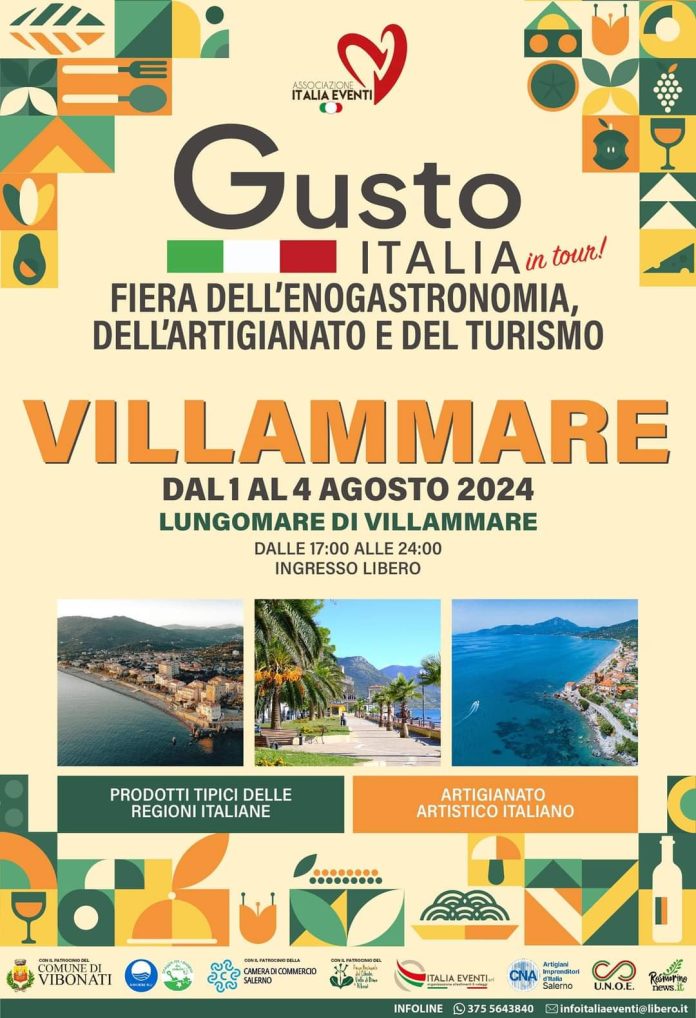 Gusto Italia raggiunge Villammare dal 1 al 4 agosto