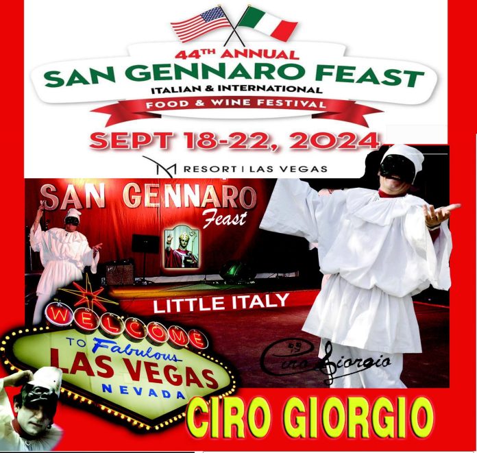 L'attore Ciro Giorgio vola a Las Vegas per la San Gennaro Feast