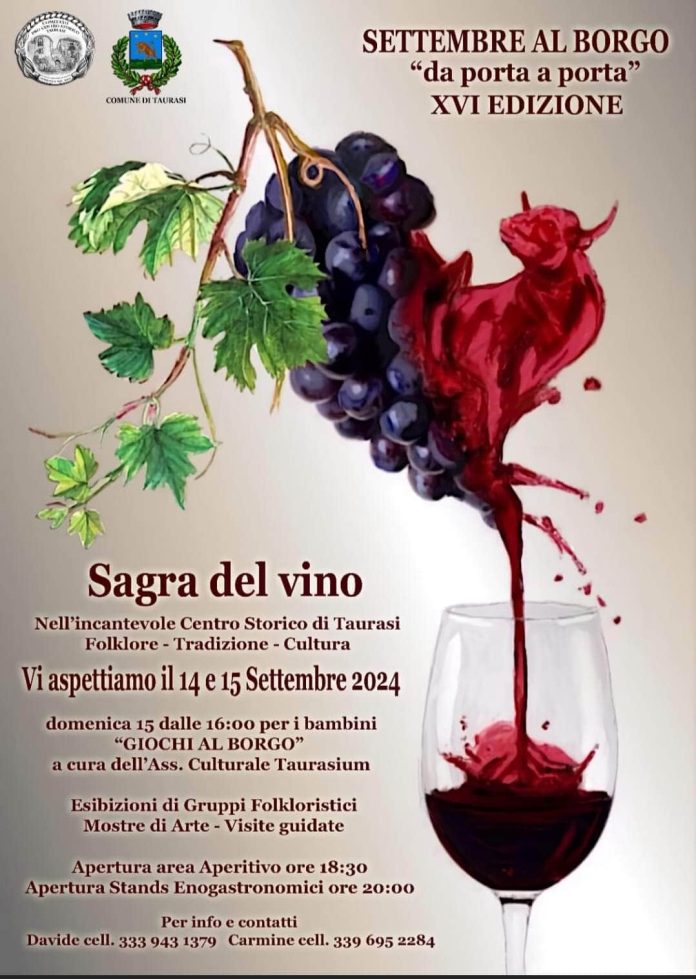 A Taurasi la sagra del Vino: due giorni di aperitivi e stand gastronomici