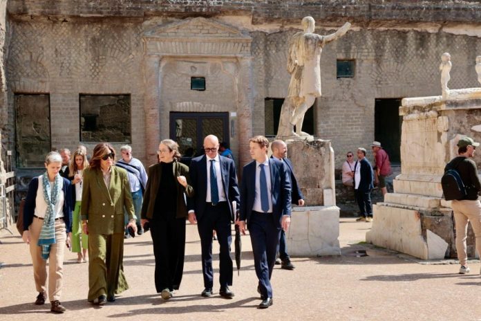 Jeffrey Prescott, Ambasciatore della Missione USA, in visita al Parco Archeologico di Ercolano