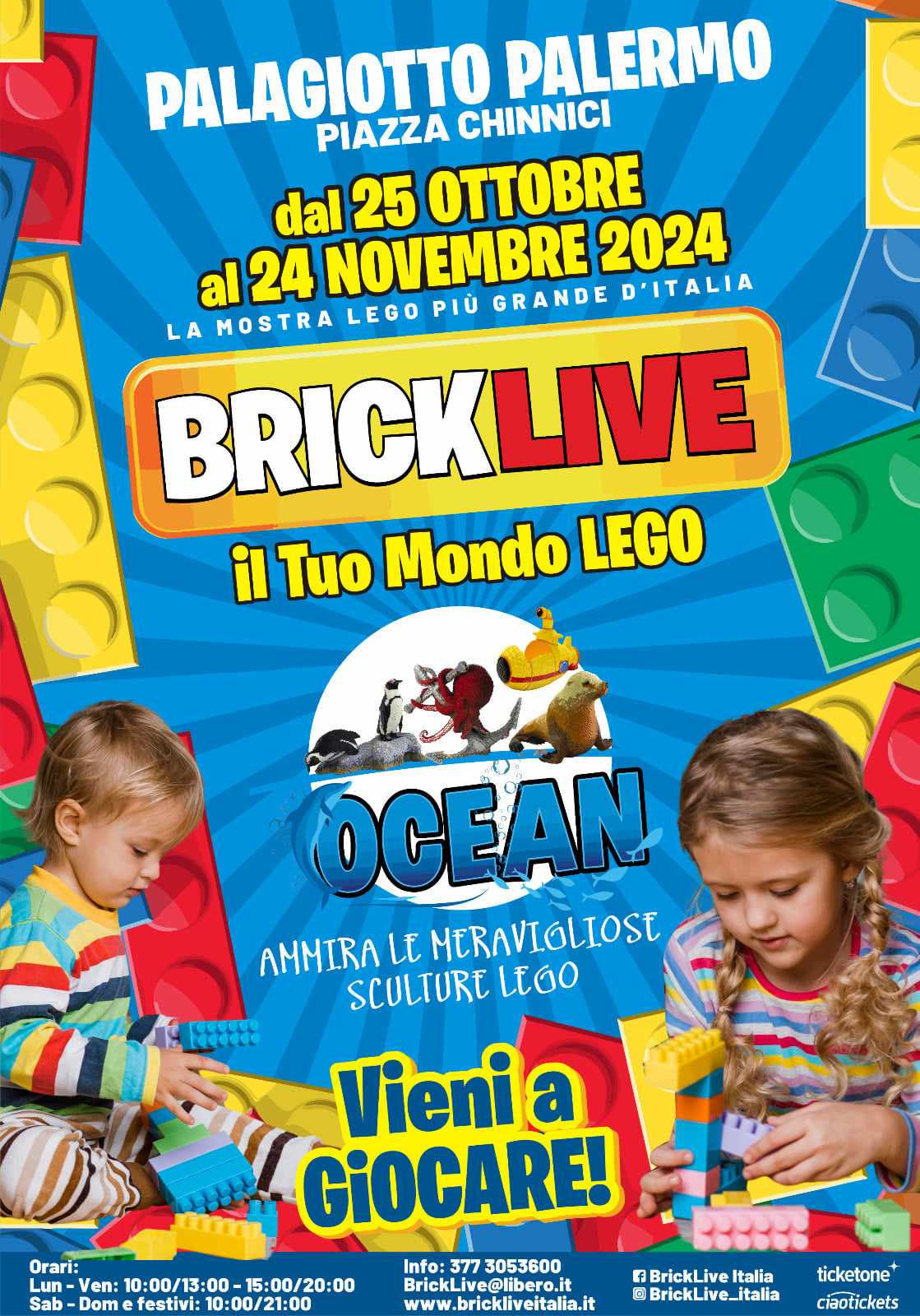 Con Bricklive il mondo Lego arriva al Palagiotto di Palermo