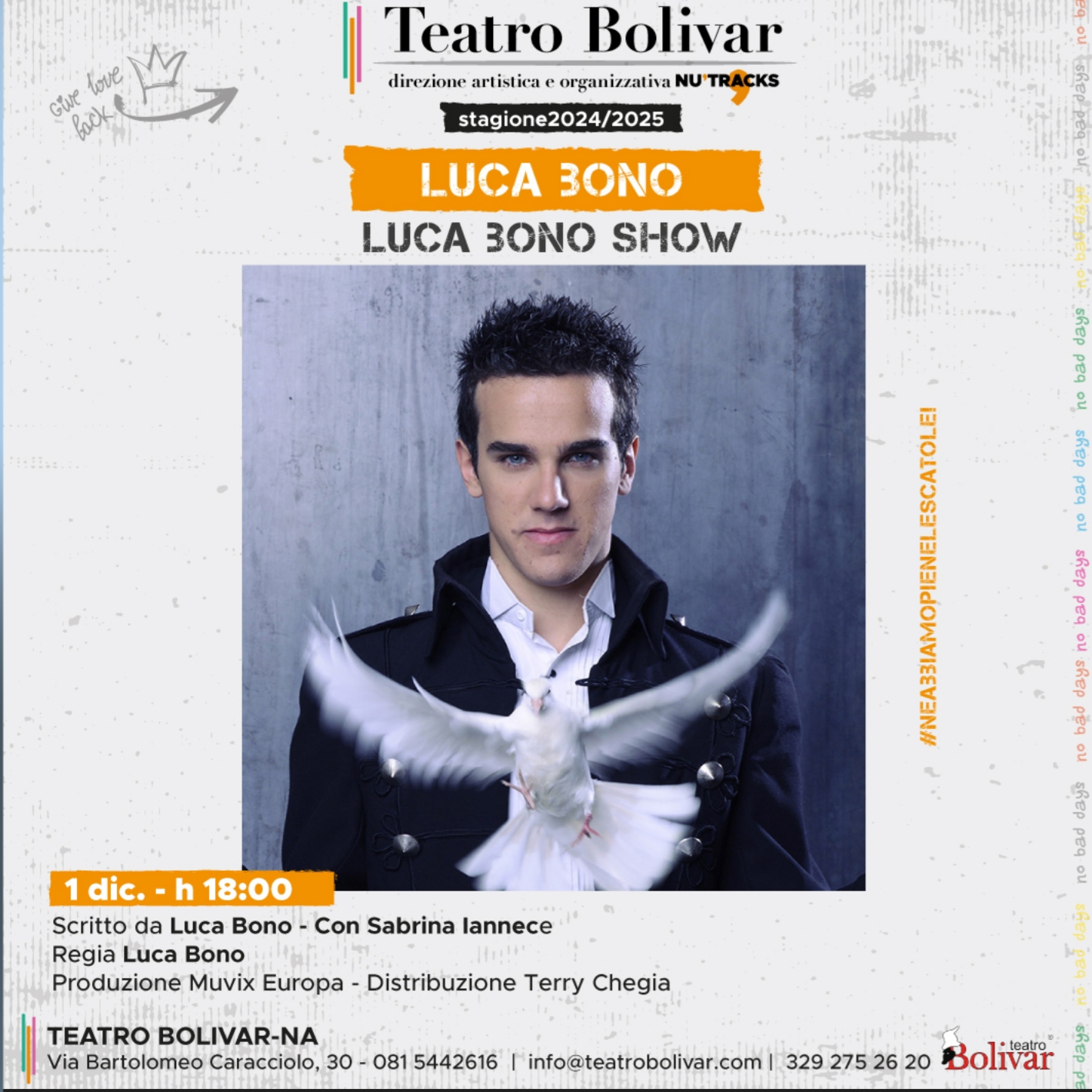 Al Teatro Bolivar arriva la magia con lo spettacolo “Luca Bono Show”