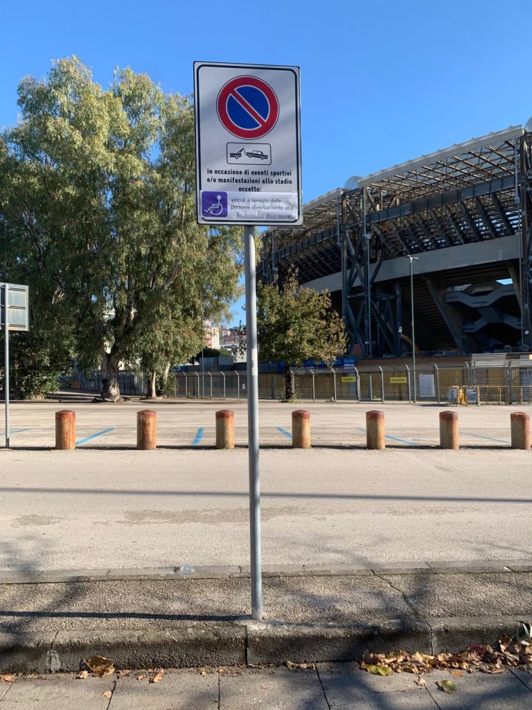 Da domani aree di sosta dedicate esclusivamente alle persone con disabilità presso lo stadio Diego Armando Maradona