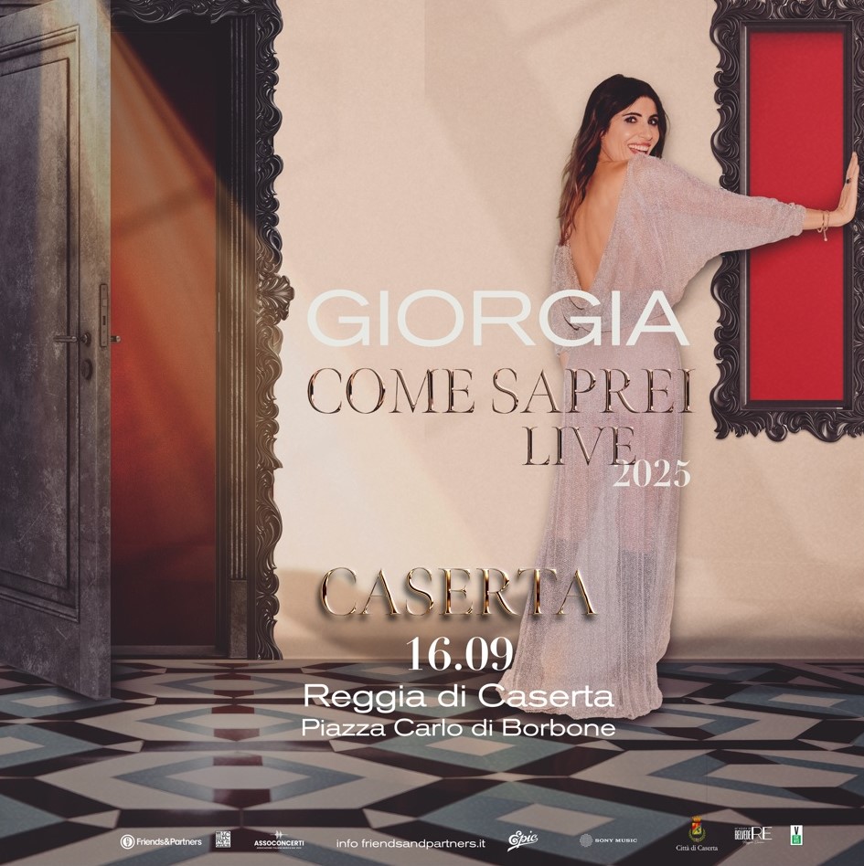 Giorgia in concerto alla Reggia di Caserta per festeggiare i 30 anni di “Come Saprei”