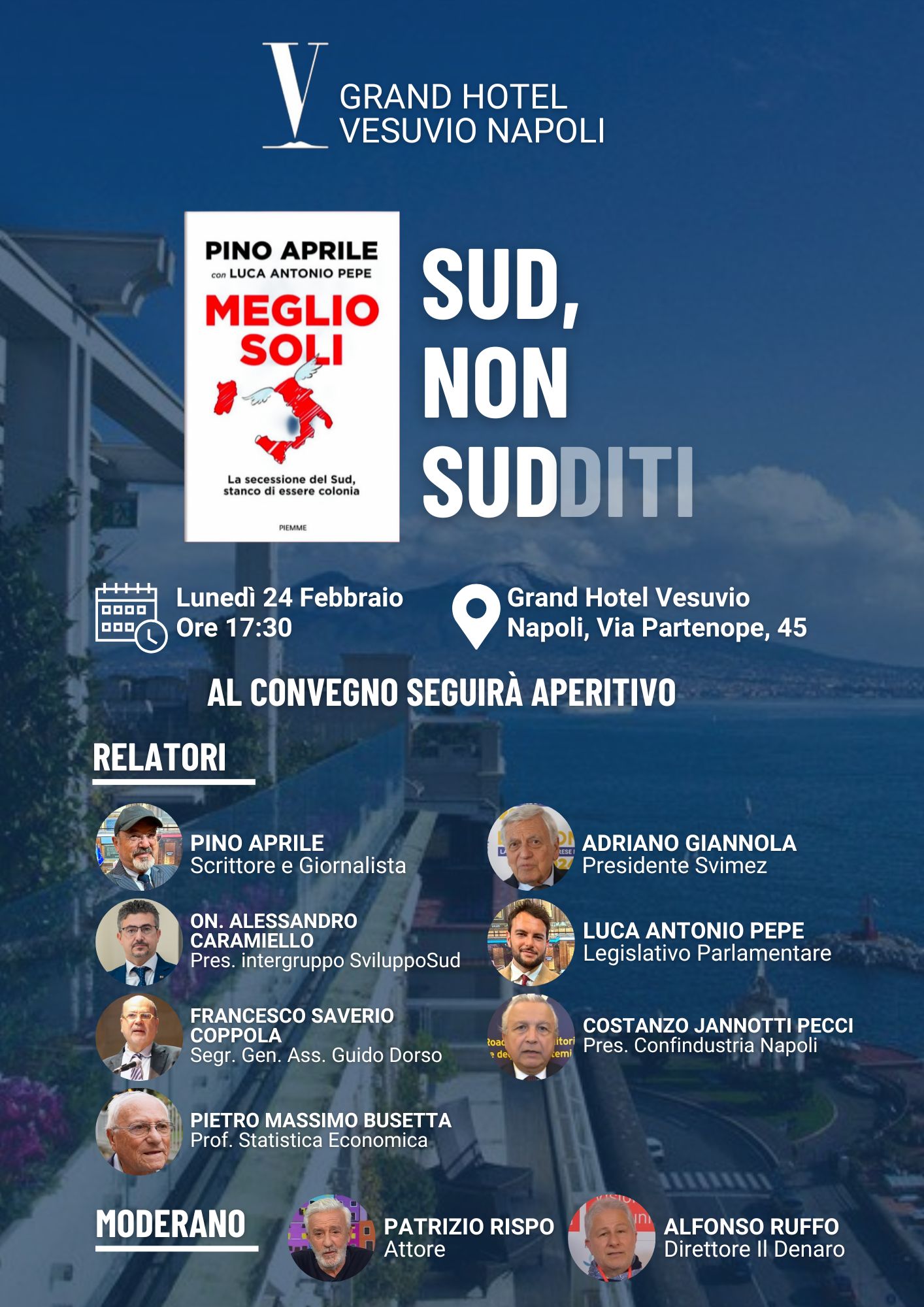 Sud, Non Sudditi: politici, economisti e imprenditori a confronto sull’ultimo saggio di Pino Aprile