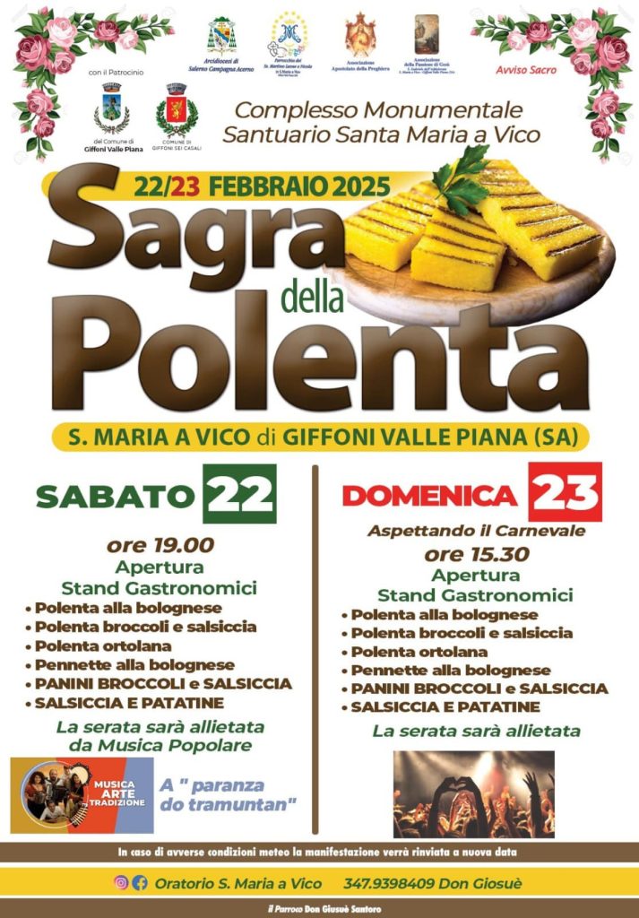 Sagre in Campania da giovedì 20 a domenica 23 febbraio