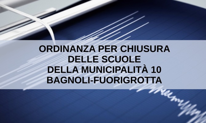 Terremoto Md 4.4, domani scuole della X Municipalità chiuse per verifiche