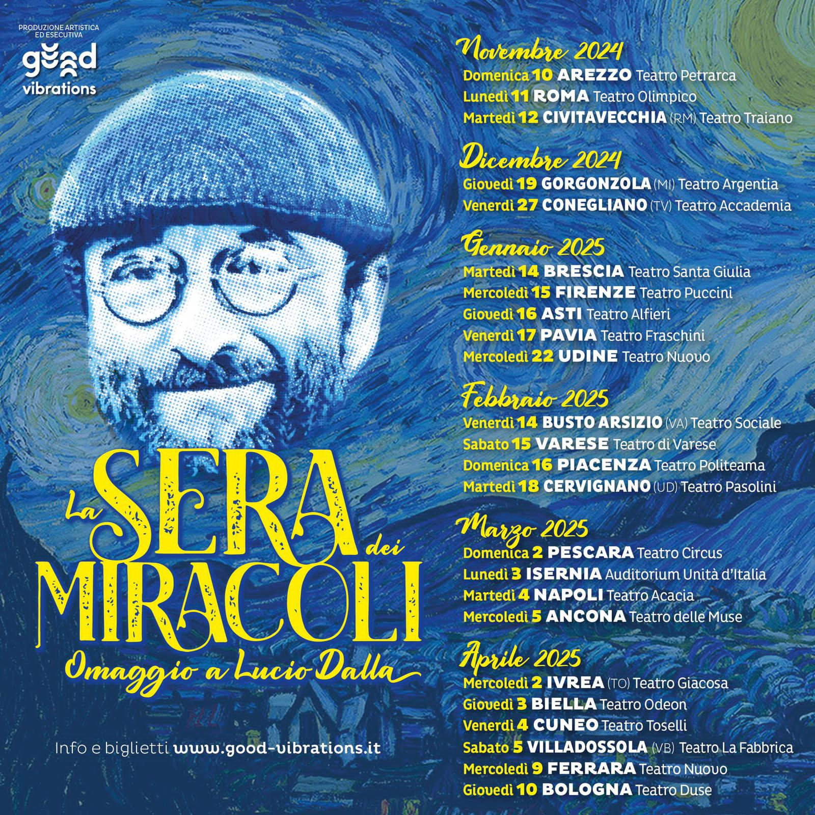 Al Teatro Acacia La Sera dei Miracoli: omaggio a Lucio Dalla a Napoli! 