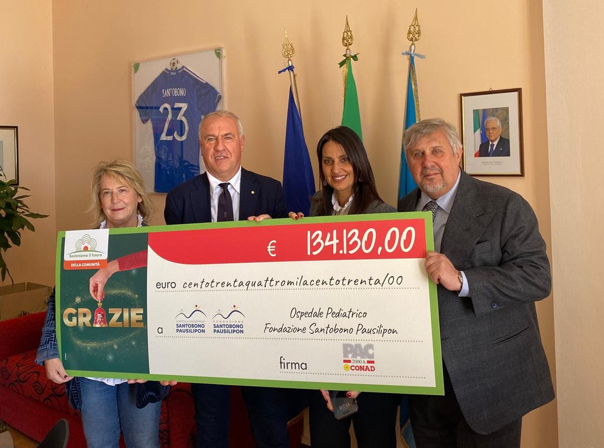 PAC 2000A CONAD RINNOVA IL SOSTEGNO ALLA FONDAZIONE SANTOBONO PAUSILIPON DI NAPOLI