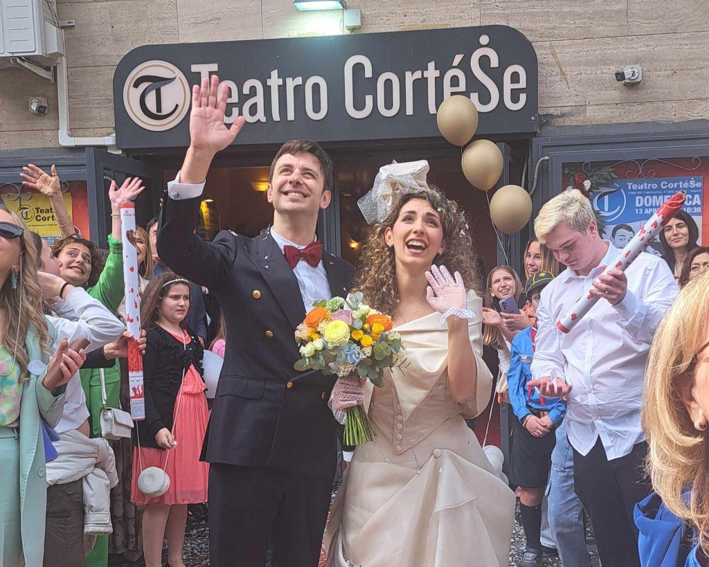 Sogno a sipario aperto: Noemi e Flavio, nozze teatrali per un amore da romanzo